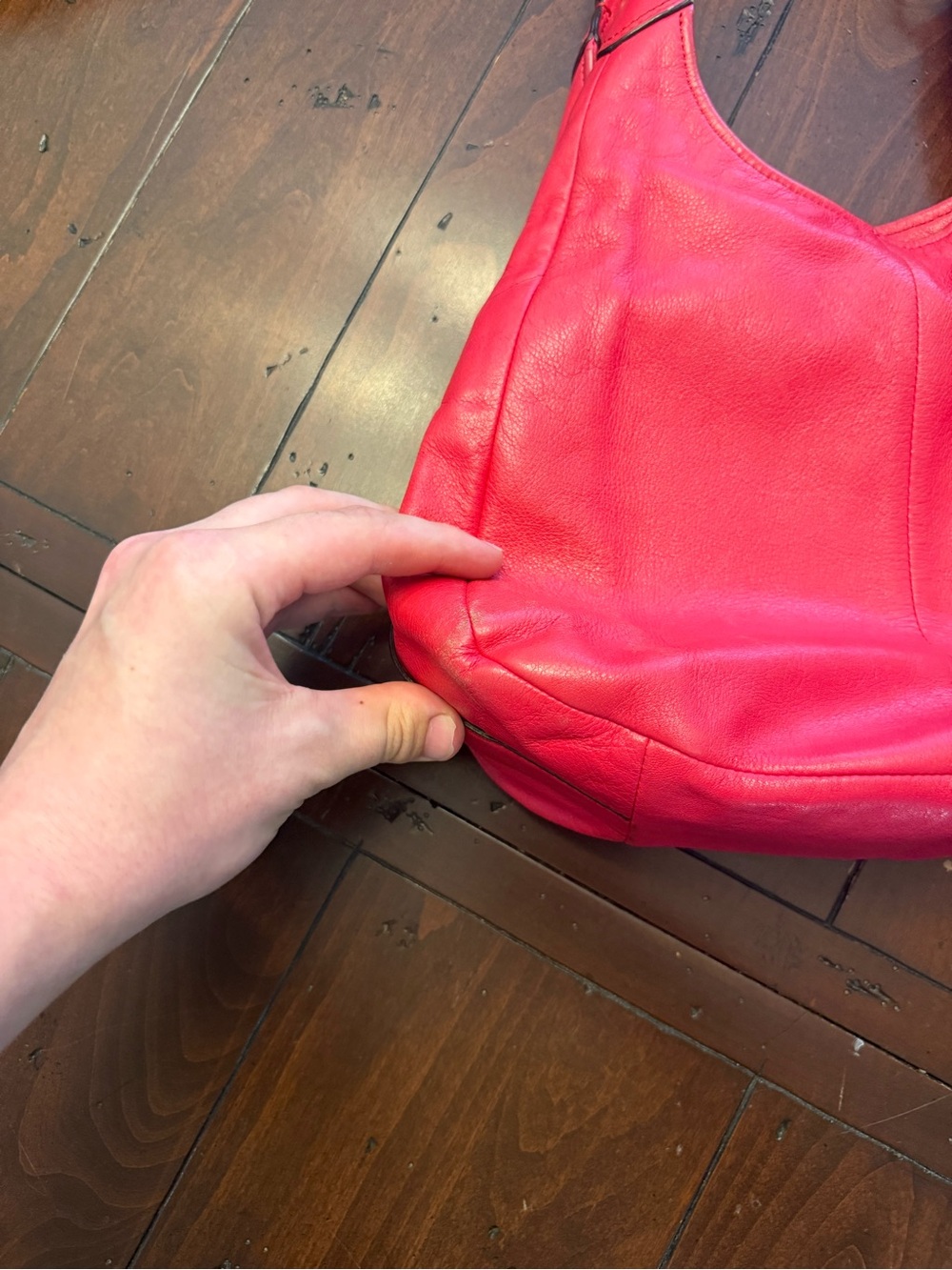 Coach Y2K/Hobo Madison Shoulder Bag Red USED - Picture 7 of 16